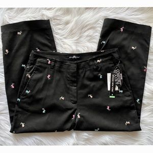 Briggs New York Floral Black Capri Pants